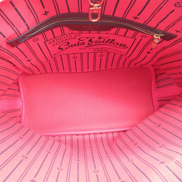 LOUIS VUITTON Neverfull MM Tote Bag Damier canvas Brown Used Women LV - Picture 7 of 9